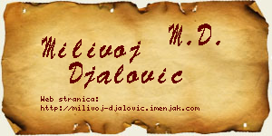 Milivoj Đalović vizit kartica